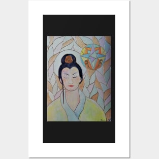 Quan Yin - Ascended master - by Renate van Nijen Posters and Art